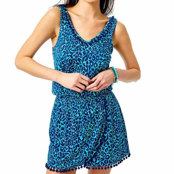 Lilly Pulitzer Gigi Romper in Oyster Bay Navy My Favorite Spot